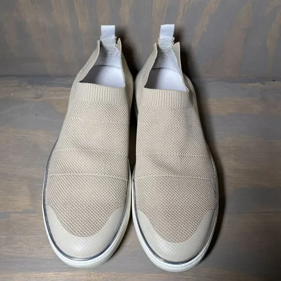 Johnston & Murphy Beige Cream Gold Slip On Casual Shoes Sneakers Womens Size 8 M - Picture 3 of 10
